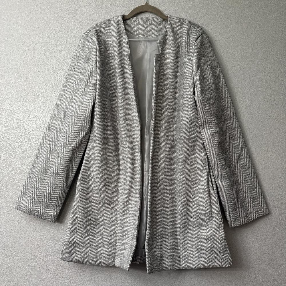 Oversized Women's Winter Coat Jacket Casual Long Sleeve Notch Lapel Overcoat